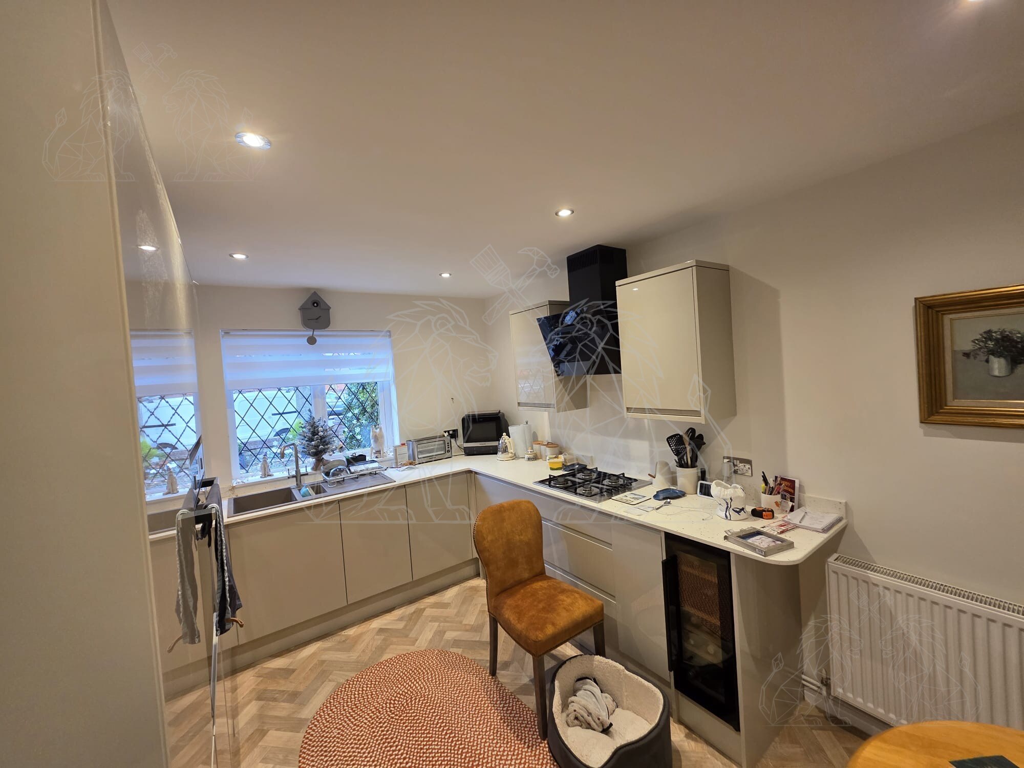 Completed kitchen and flooring